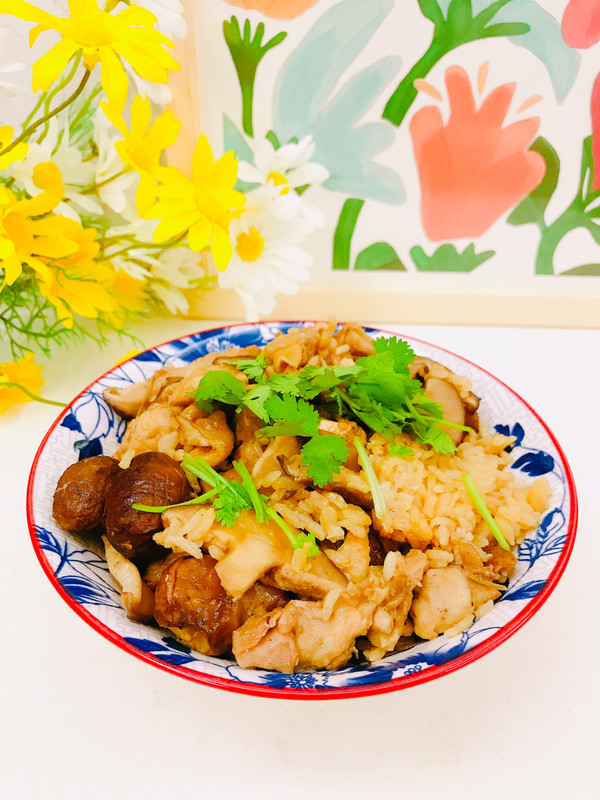 香菇板栗鸡焖饭
