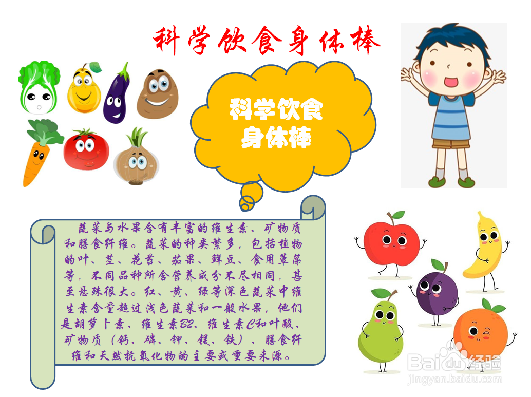 科学饮食身体棒手抄报