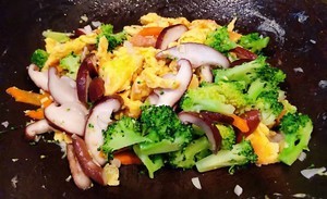 西兰花香菇炒蛋