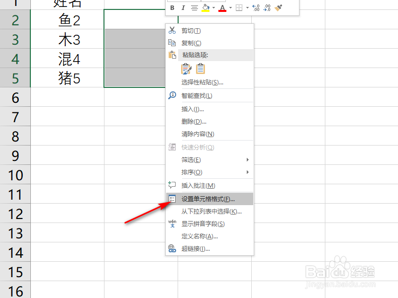 如何在Excel中设置文本格式