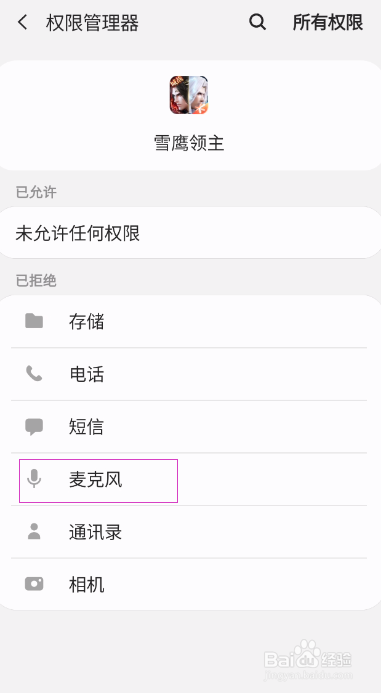 雪鹰领主如何开启麦克风权限
