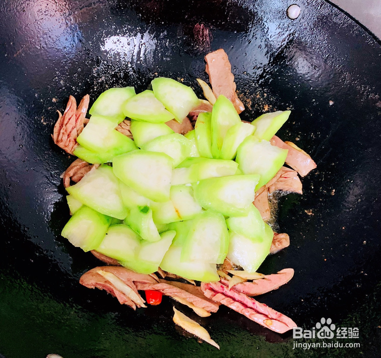 丝瓜炒腰花的做法