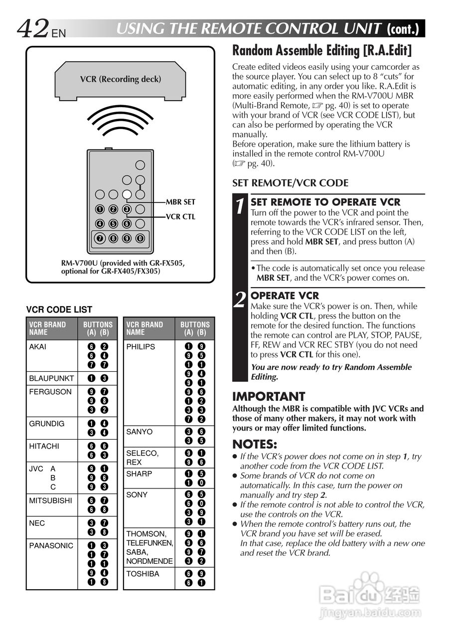 胜利JVC GR-FX505数码摄像机使用说明书:[5]