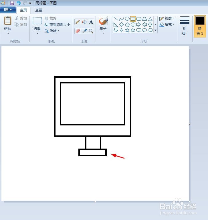 台式电脑的简笔画