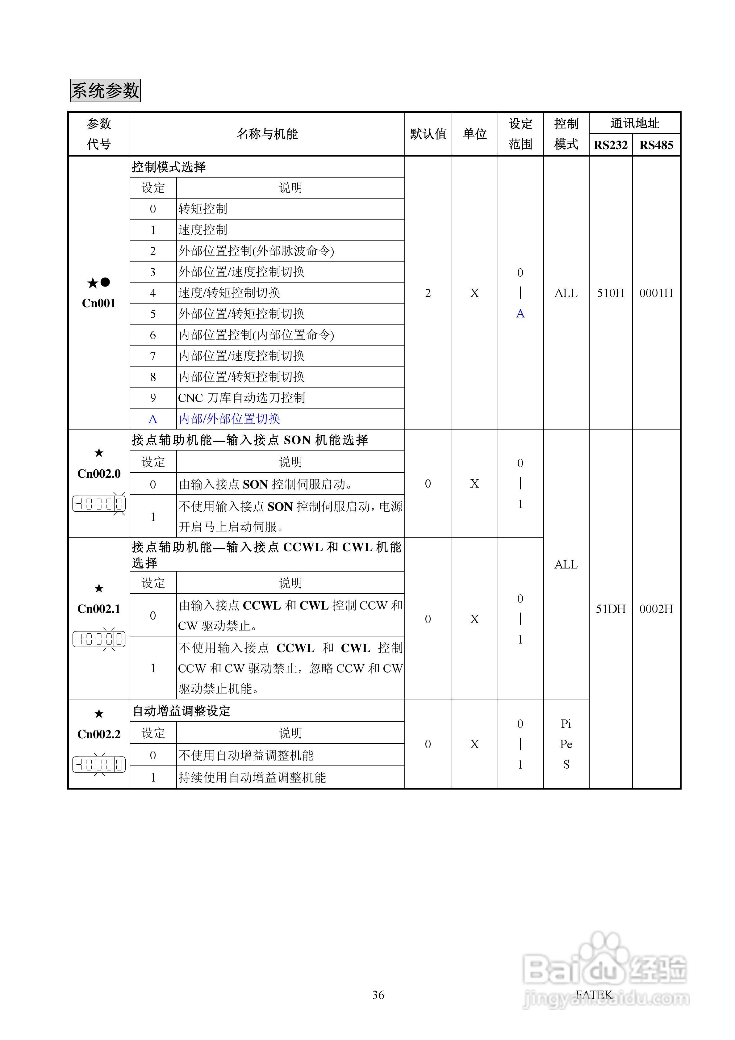 FATEK FSD-A2系列伺服驱动使用手册:[4]