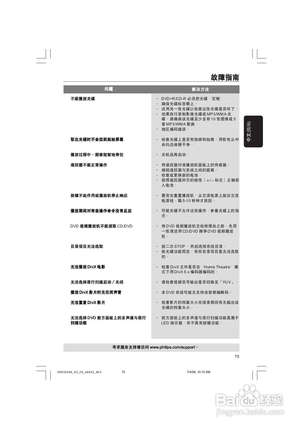 飞利浦DVP3040K/93 DVD播放机使用说明书:[2]