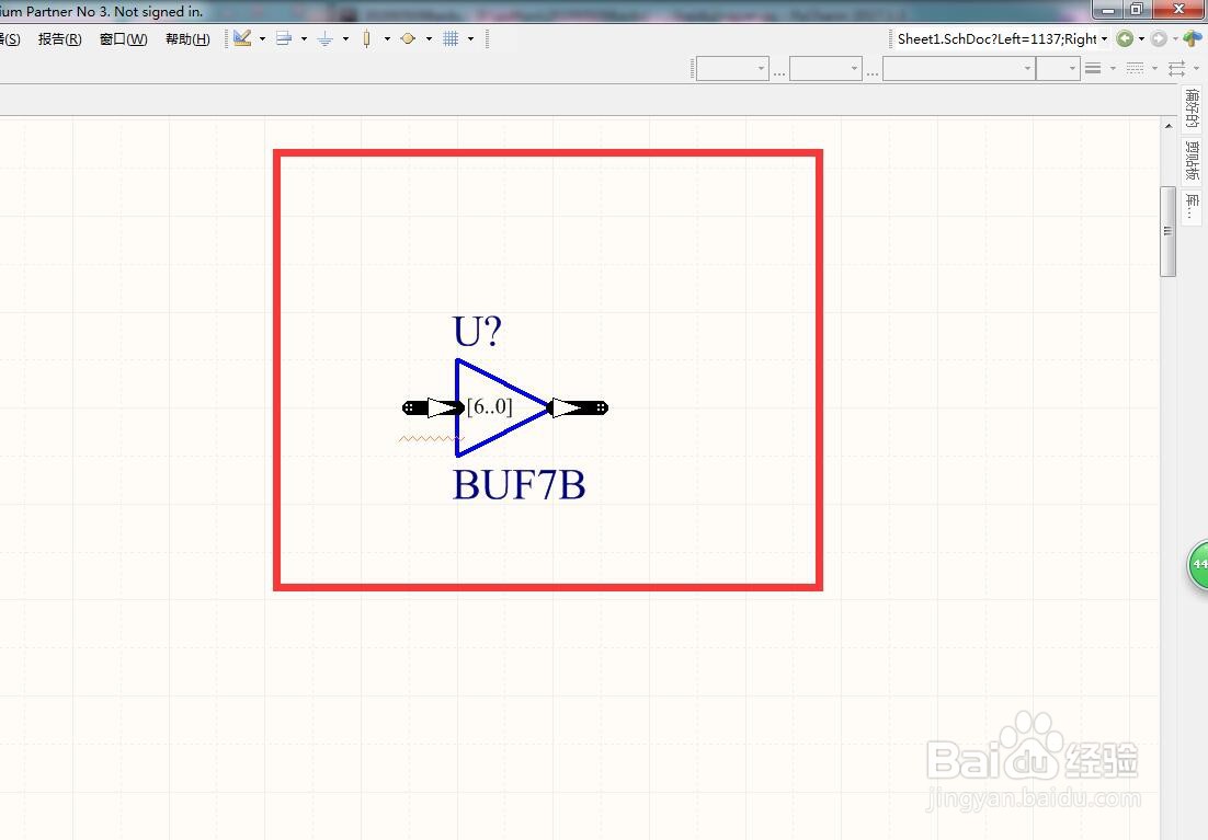 如何在AD中放置总线7位通用（非反转）缓冲器？