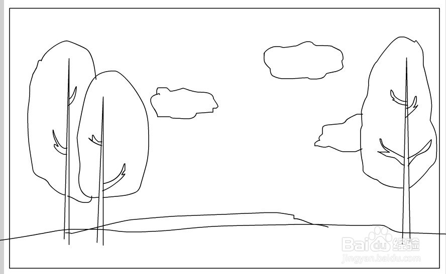 flash绘制秋天的树木背景