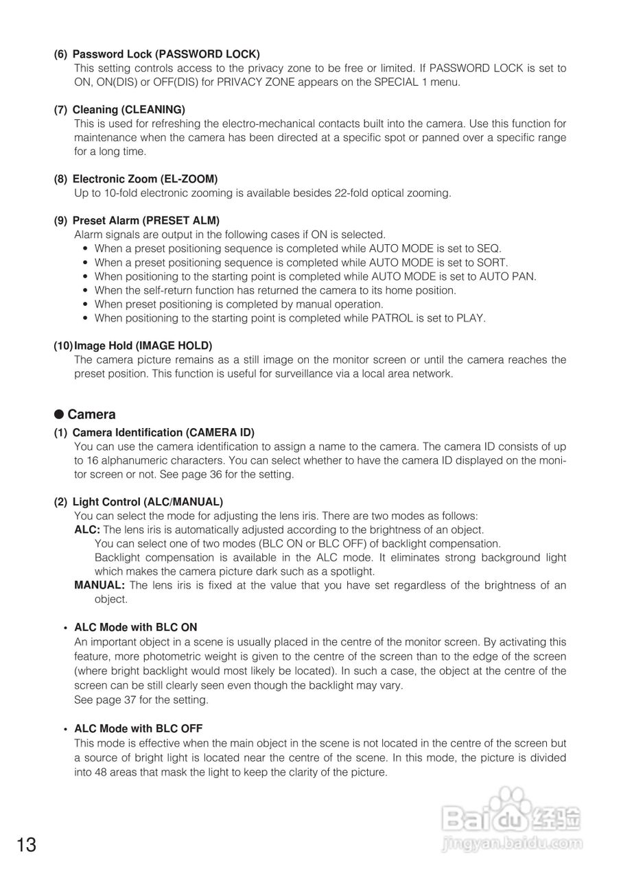松下WV-CW860E彩色闭路监控摄像机使用说明书:[2]