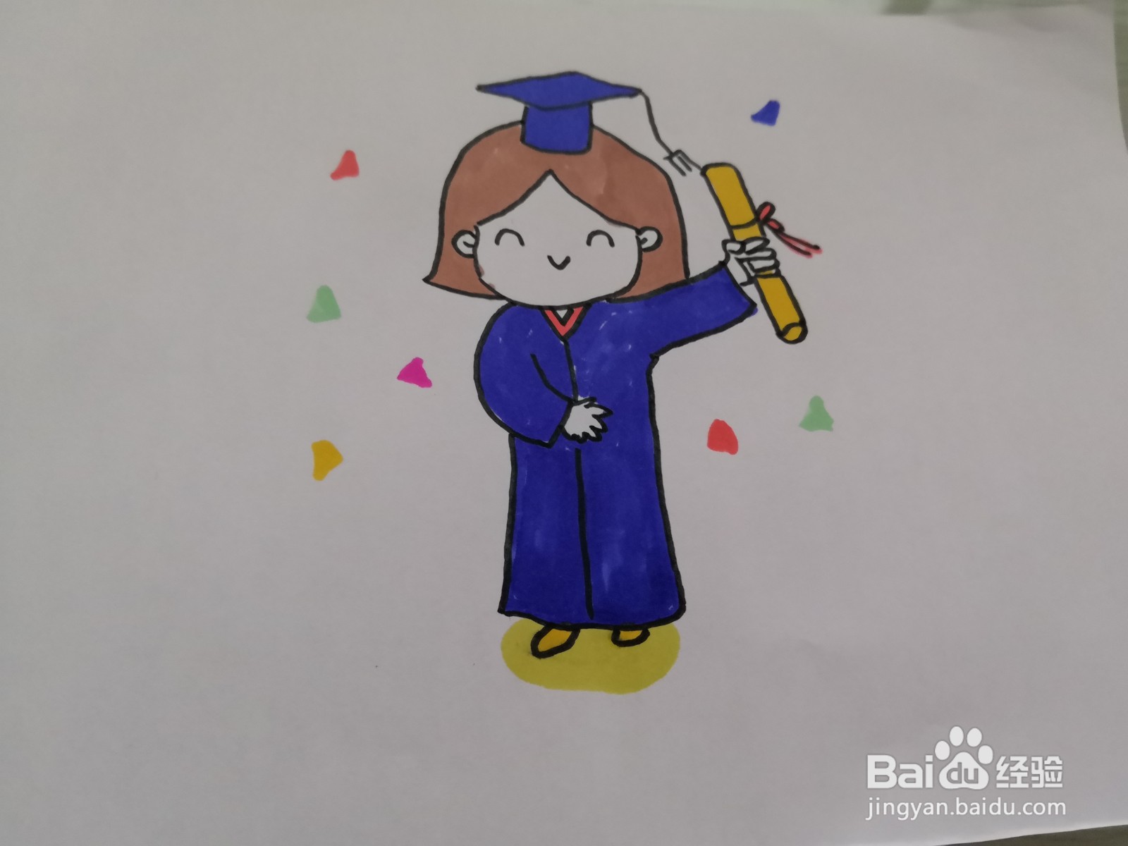 关于毕业了的简笔画