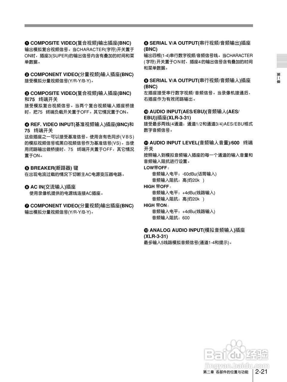 DVW-A500P 数字Betacam录/放机系列用户手册:[4]