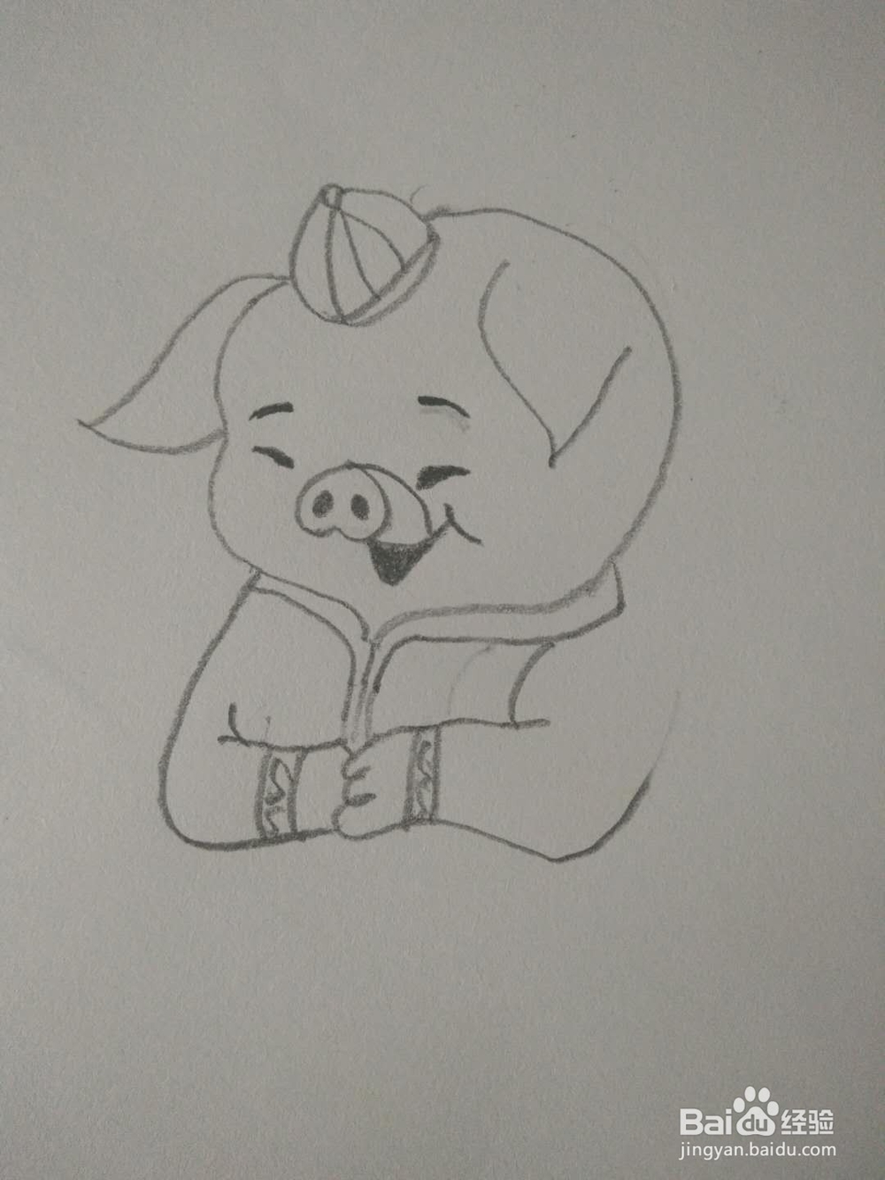 简笔画-如何画金猪拜年?