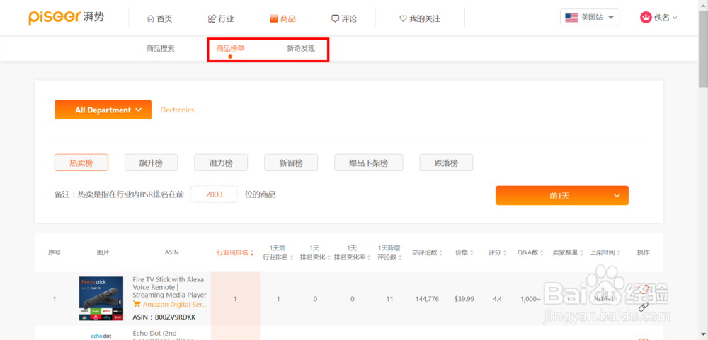 如何通过Piseer湃势进行亚马逊选品?
