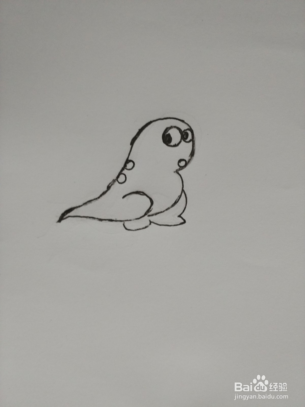 怎么用黑色圆珠笔画画(简单儿童画)