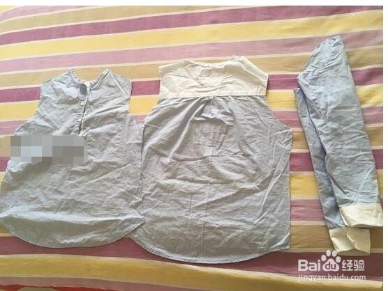 旧纯棉衬衫千万别扔，轻松五步改造成女童裙子