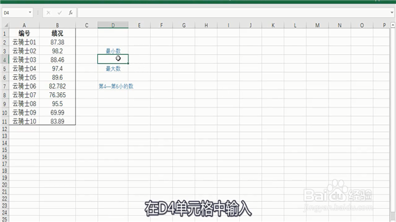 excel中的small函数怎么用