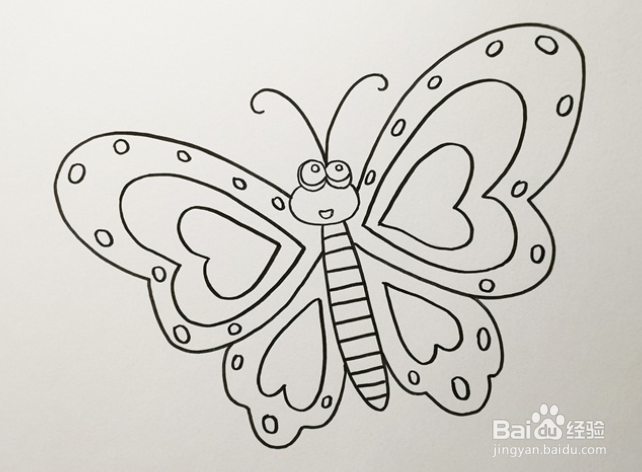 小学生蝴蝶的画法图片