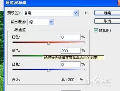 ps调整照片的通道混合器