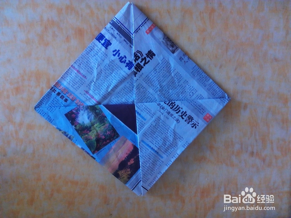 #环保达人#用旧报纸折防尘帽