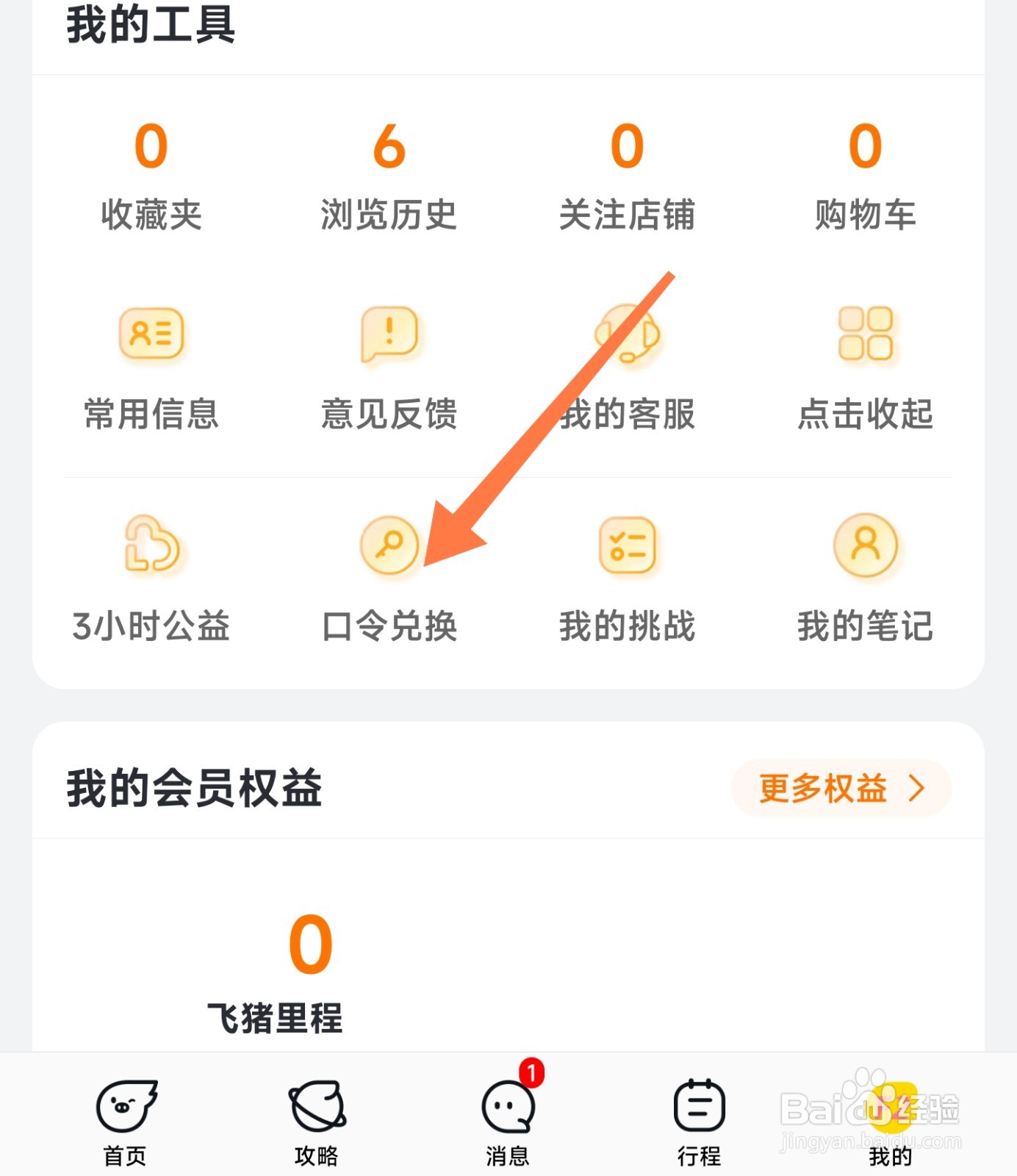 飞猪旅行怎么口令兑换