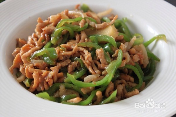 青椒炒肉丝的做法