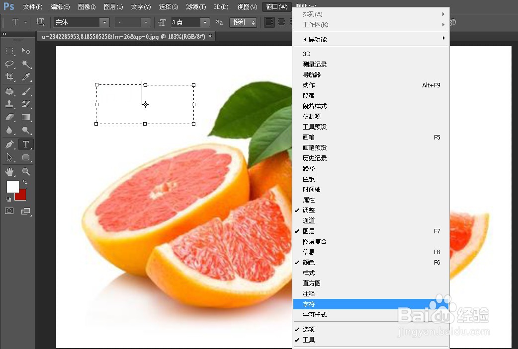ps文字工具打字不显示