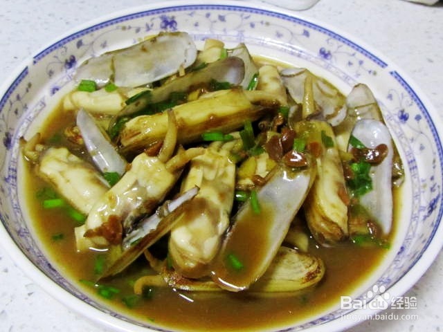美味的酱烧蛏子