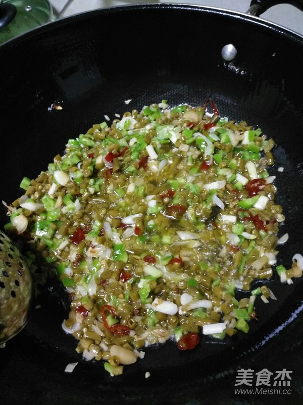 酸豇豆肉沫的做法