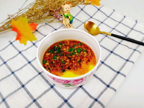 香菇肉末鸡蛋羹+#柏翠辅食节-营养佐餐#