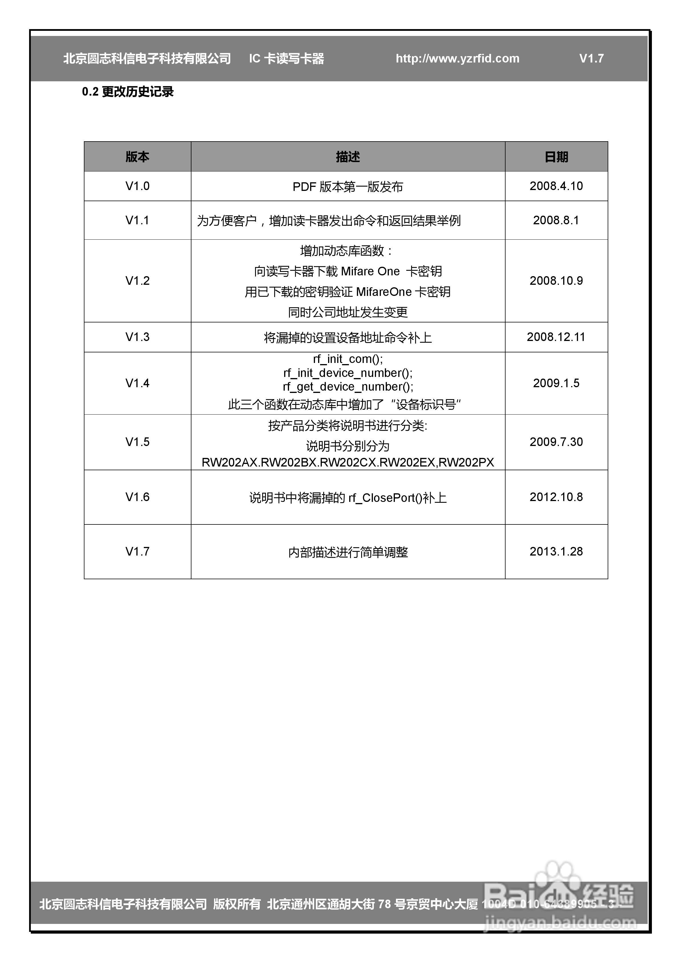 圆志科信RW202EX型CPU卡读卡器应用手册:[1]