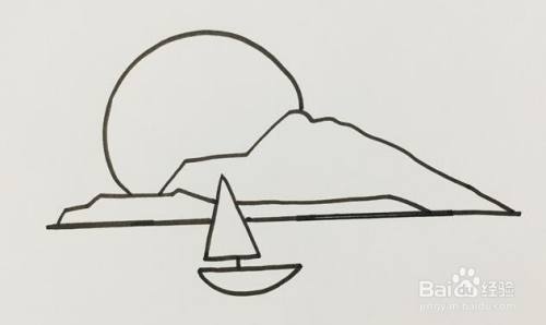 太阳快要落山了怎么画