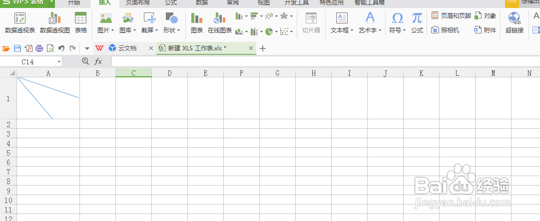 如何在WPS表格中绘制斜线