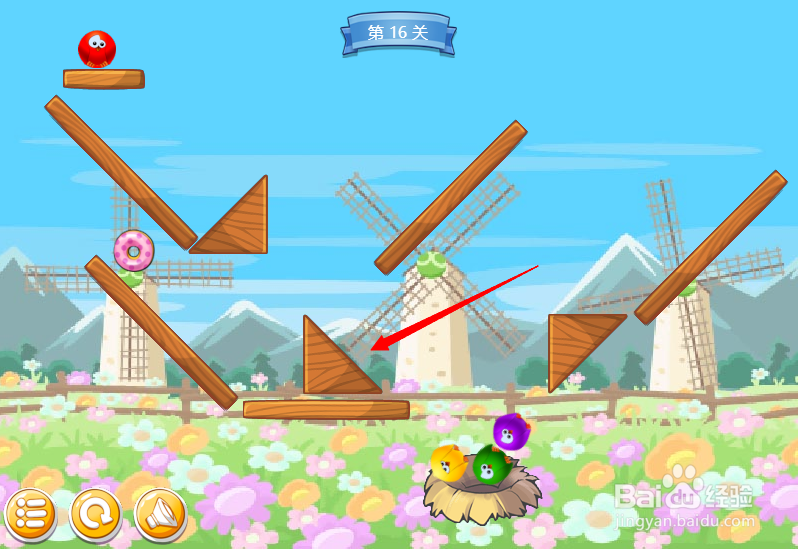 小游戏泡泡鸟历险记第16关