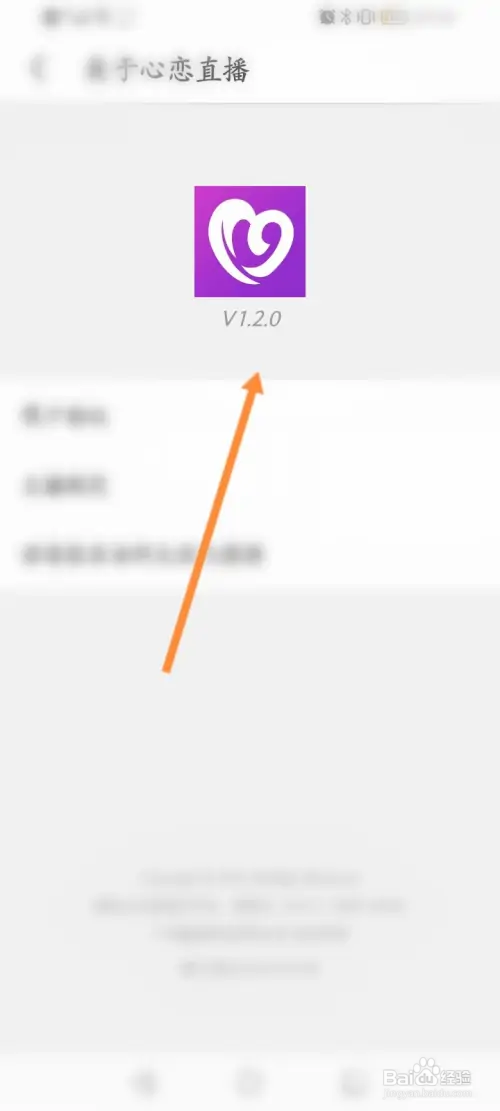 心恋直播怎样查看版本号信息