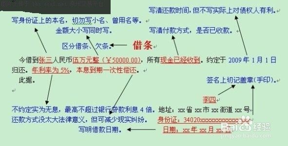 借条上应注意哪些法律问题