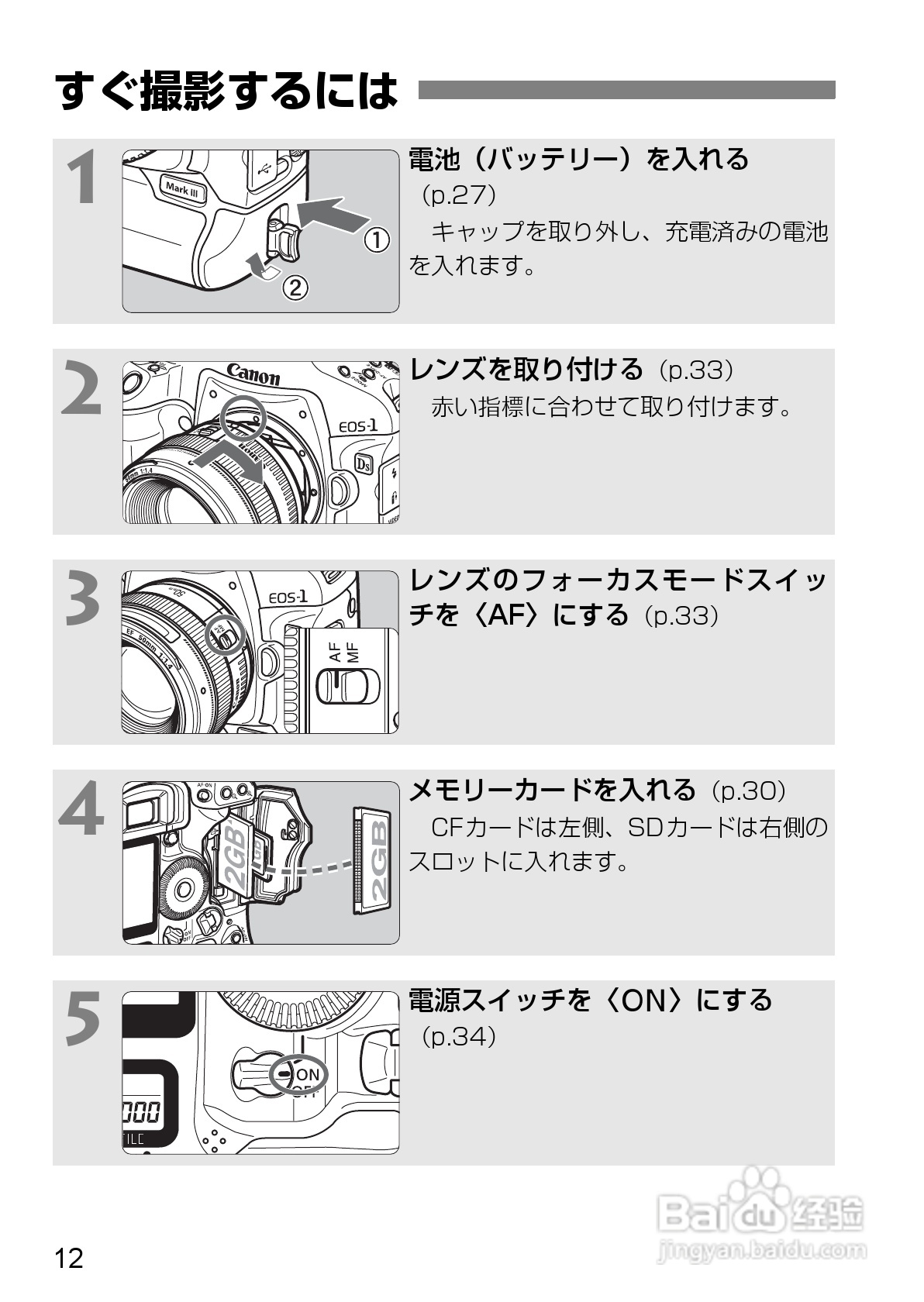 Canon EOS-1数码单反相机使用说明书:[2]