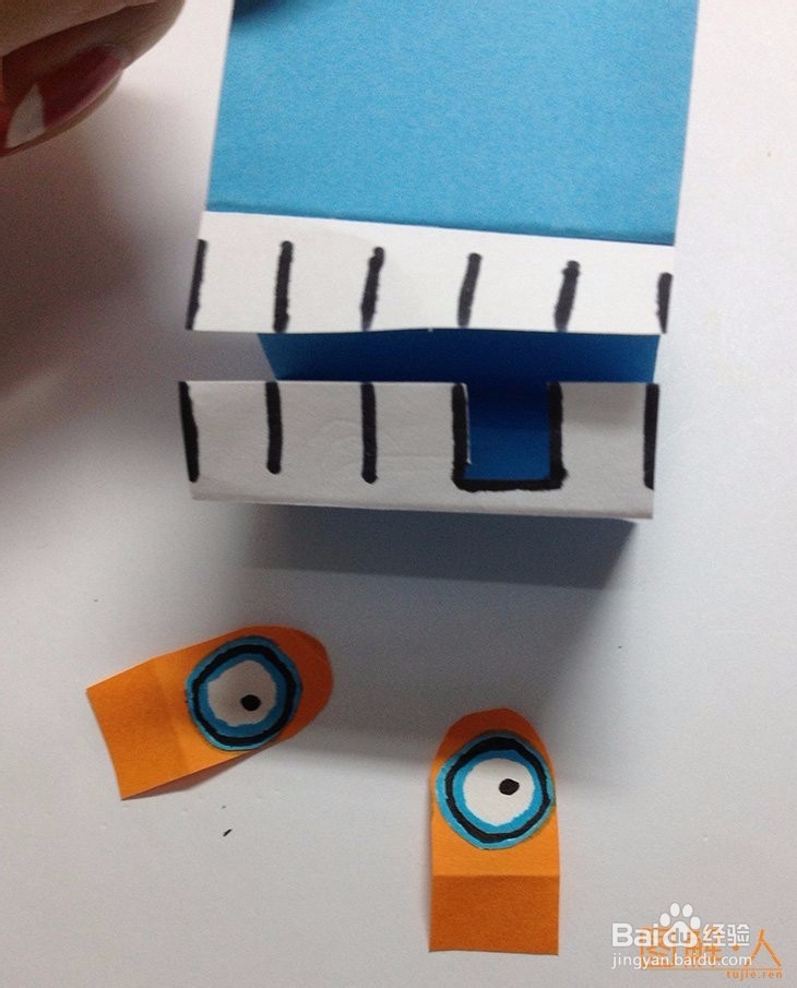 大嘴怪手指玩偶折纸图解教程