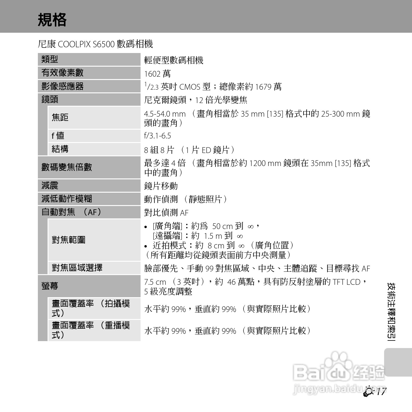 尼康COOLPIX S6500数码相机说明书:[27]