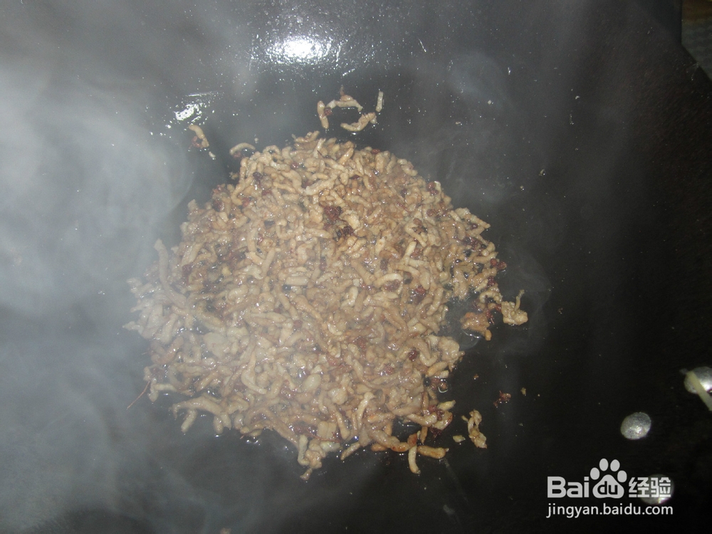 蒙阴干煸辣肉丝的炒法