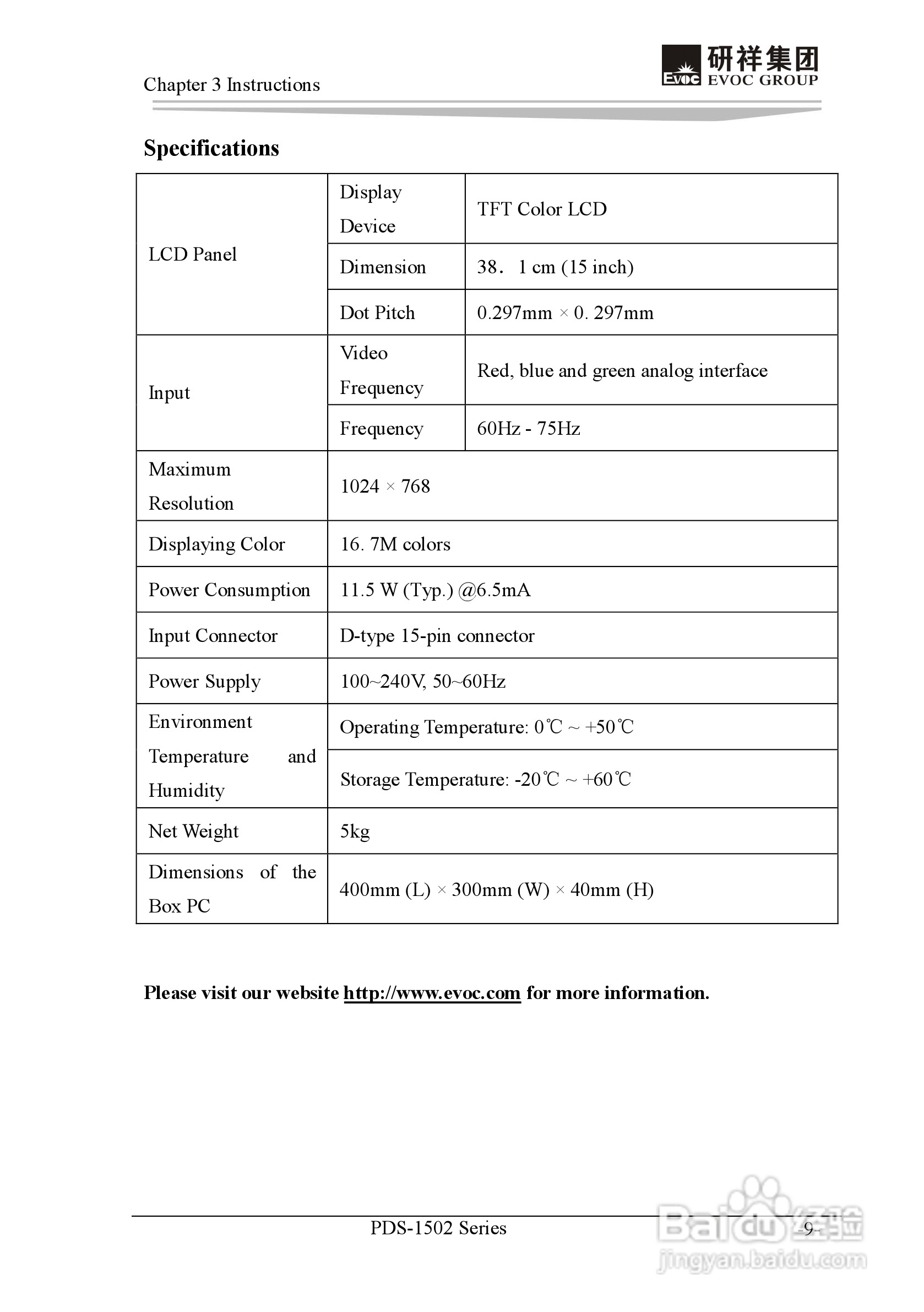 研祥PDS-1502工业平板电脑说明书:[3]