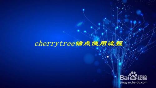 cherrytree锚点使用流程