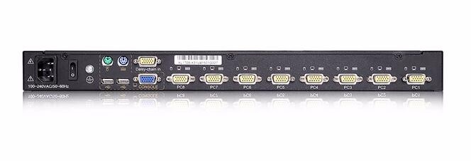 8端口lcd/led kvm切换器连接方式拓扑图