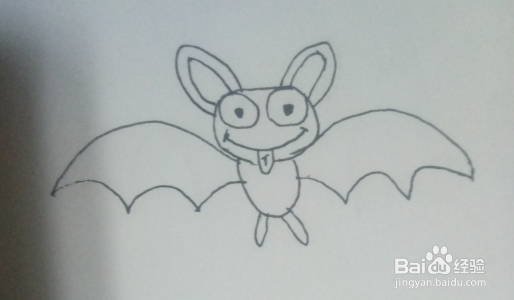 简笔画蝙蝠如何画呢?