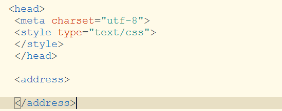 <b>html的address元素</b>