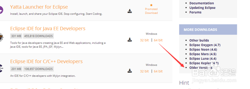eclipse 官网下载 for java
