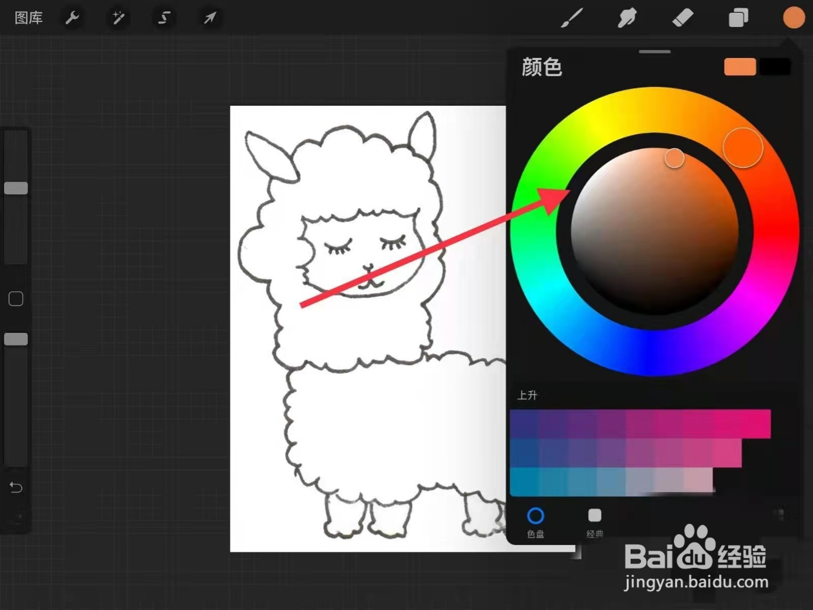 procreate怎么填色