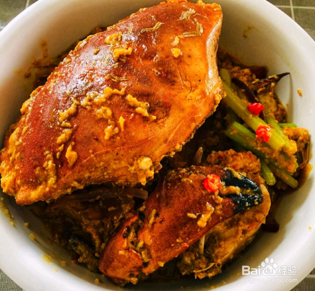 如何做出咖喱椰汁面包蟹？