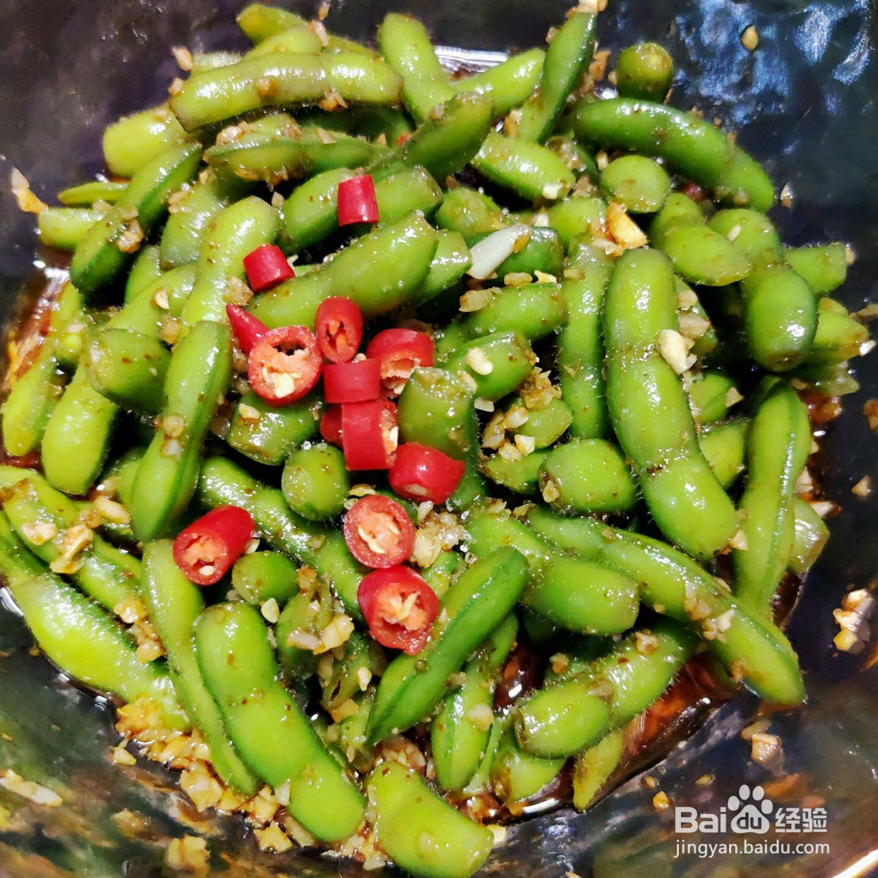 凉拌毛豆的做法