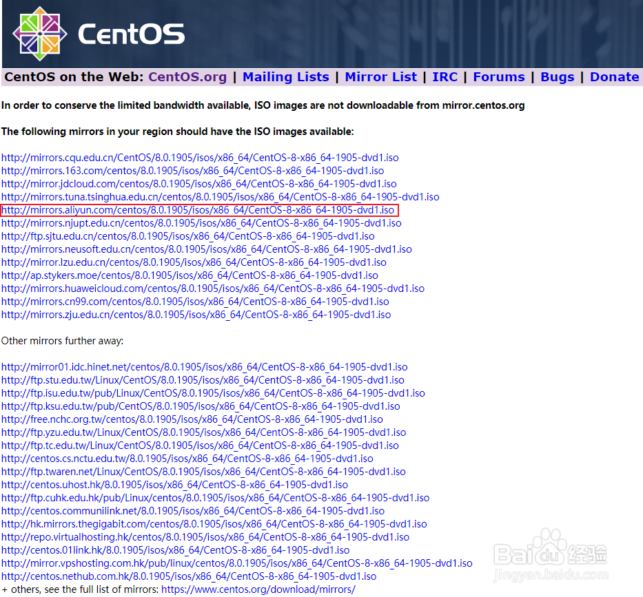从CentOS官网下载系统镜像详细教程