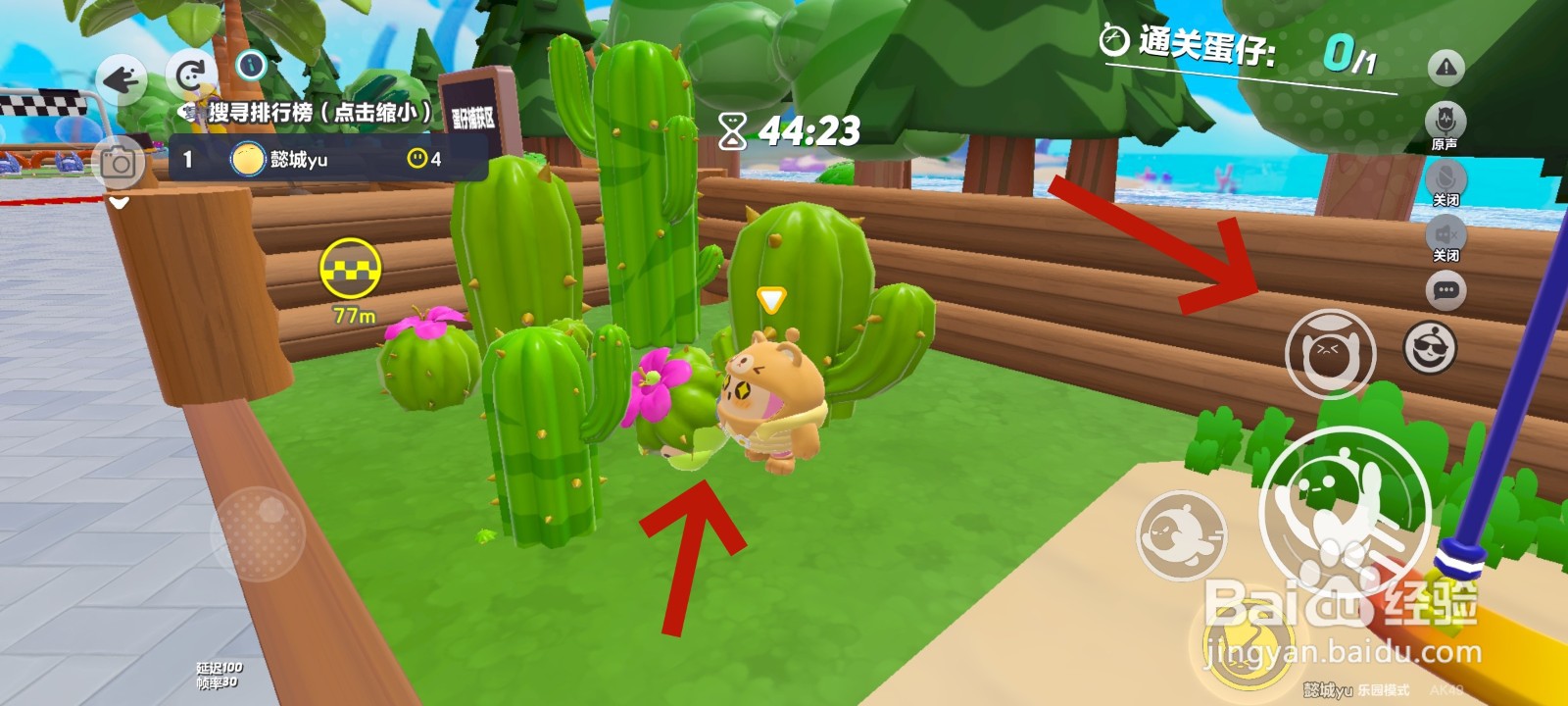 蛋仔派对游戏中搜寻仙人掌蛋仔的教程